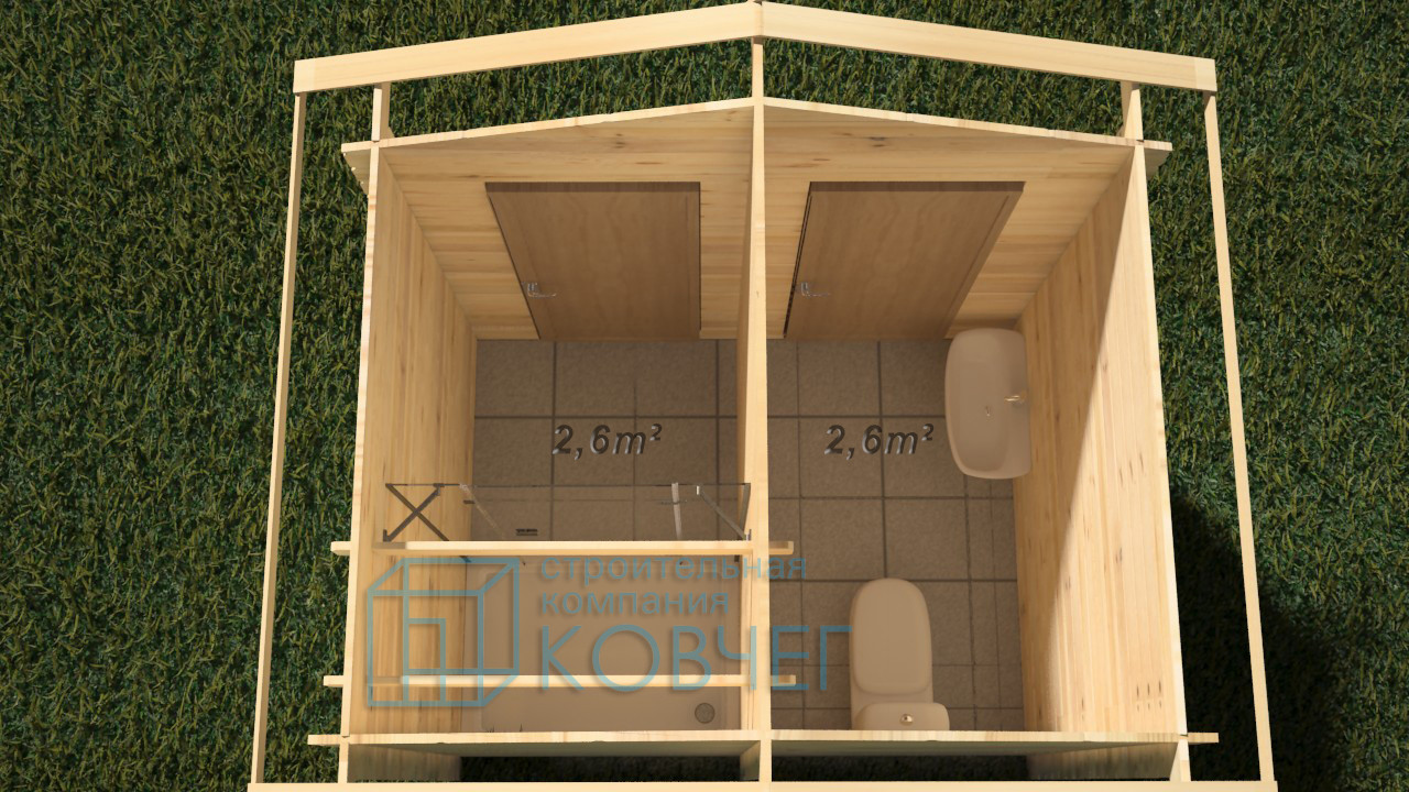 Туалетнно-душевая кабина – практичный био туалет с душем для дачи и стройки